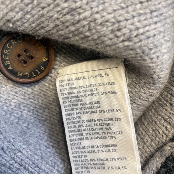 Vintage Abercrombie & Fitch Wool Blend Sweater Jacket - Picture 8 of 11